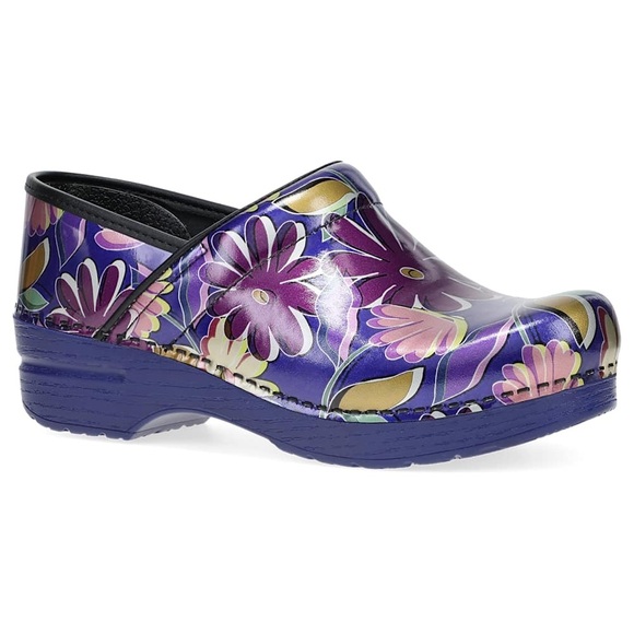 Dansko Shoes - Dansko Professional Clog Indigo Floral Patent Leather EU 37